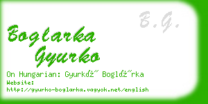 boglarka gyurko business card