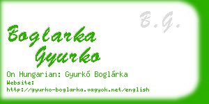 boglarka gyurko business card